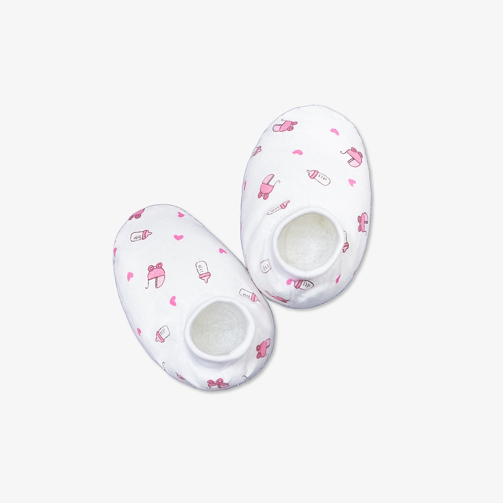 Bao Chân MIO Chất Liệu 100% Cotton Thấm Hút Mồ Hôi Hoạ Tiết Gấu Mây, Xe Nôi Bình Sữa