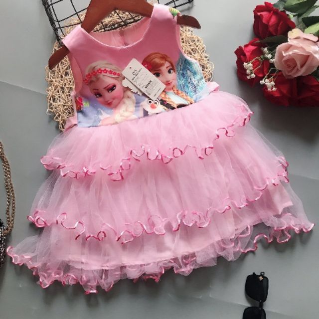 com bo váy elsa và đồ bô cho bé