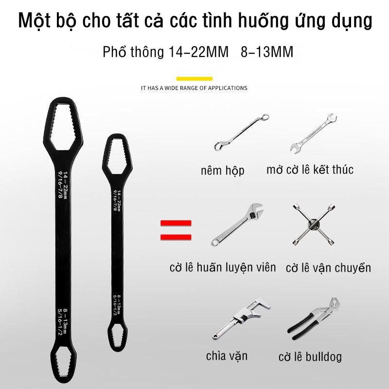 Chìa Vặn Đai Ốc Hai Đầu Đa Năng Có Thể Điều Chỉnh