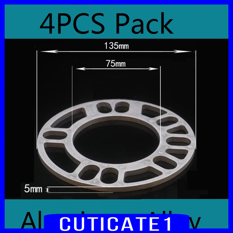 Set 4 Vòng Đệm Hợp Kim Nhôm 5mm Thông Dụng Cho Bánh Xe Hơi Cuticate1