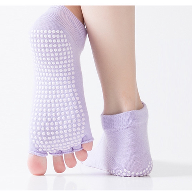 1 Đôi Tất Thể Thao Hở Lưng Chống Trượt Bằng Silicone Thoáng Khí