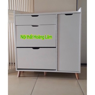 Tủ giầy thông minh chân gỗ mẫu mới