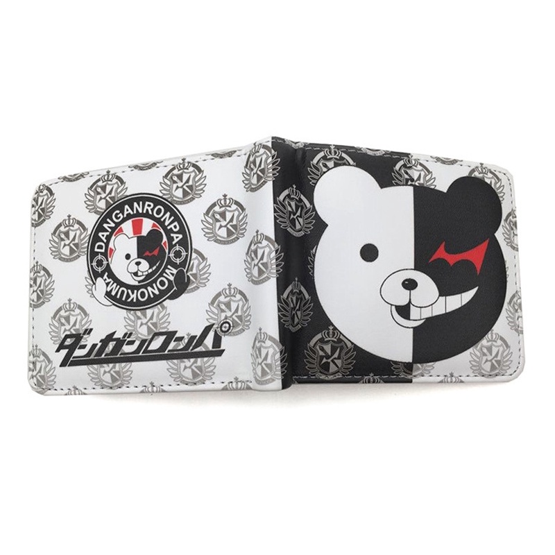 Ví Da Ngắn Đựng Tiền In Hình Gấu Monokuma Nhiều Màu Sắc Dễ Thương