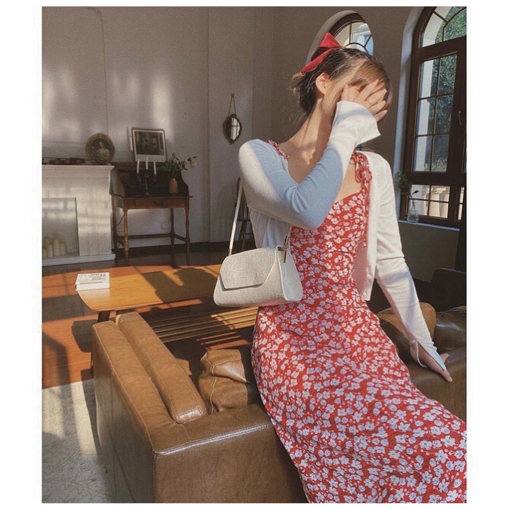 Đầm xòe hoa mùa hè, đầm đẹp cho phái nữ, hàng bán shop chuẩn đẹp, phom dưới 52kg tùy chiều cao | BigBuy360 - bigbuy360.vn