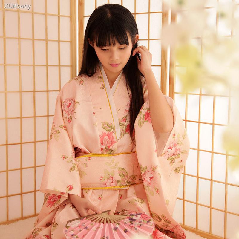 Áo Choàng Tắm Dáng Dài Kiểu Kimono Cách Tân Phong Cách Nhật Bản Cho Nữ