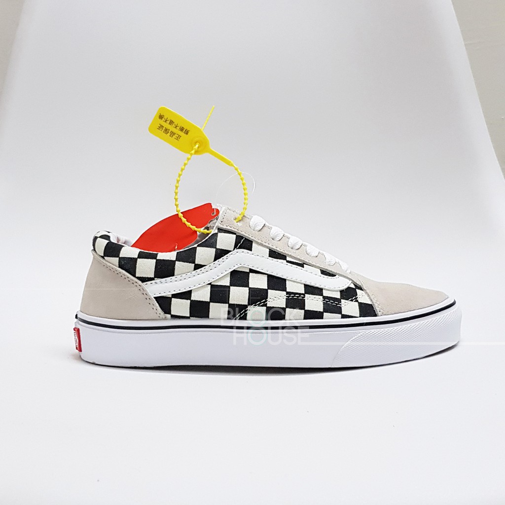 GIÀY VANS OLD SKOOL CHECKERBOARD GREY WHITE (os ca rô xám)