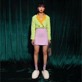 Áo Khoác Blazer Croptop Xanh TARTAN - 'Ngây Thơ' Blazer / Neon -  TIẾT KIỆM 𝟔𝟗𝐤 khi mua combo 3 sản phẩm !!