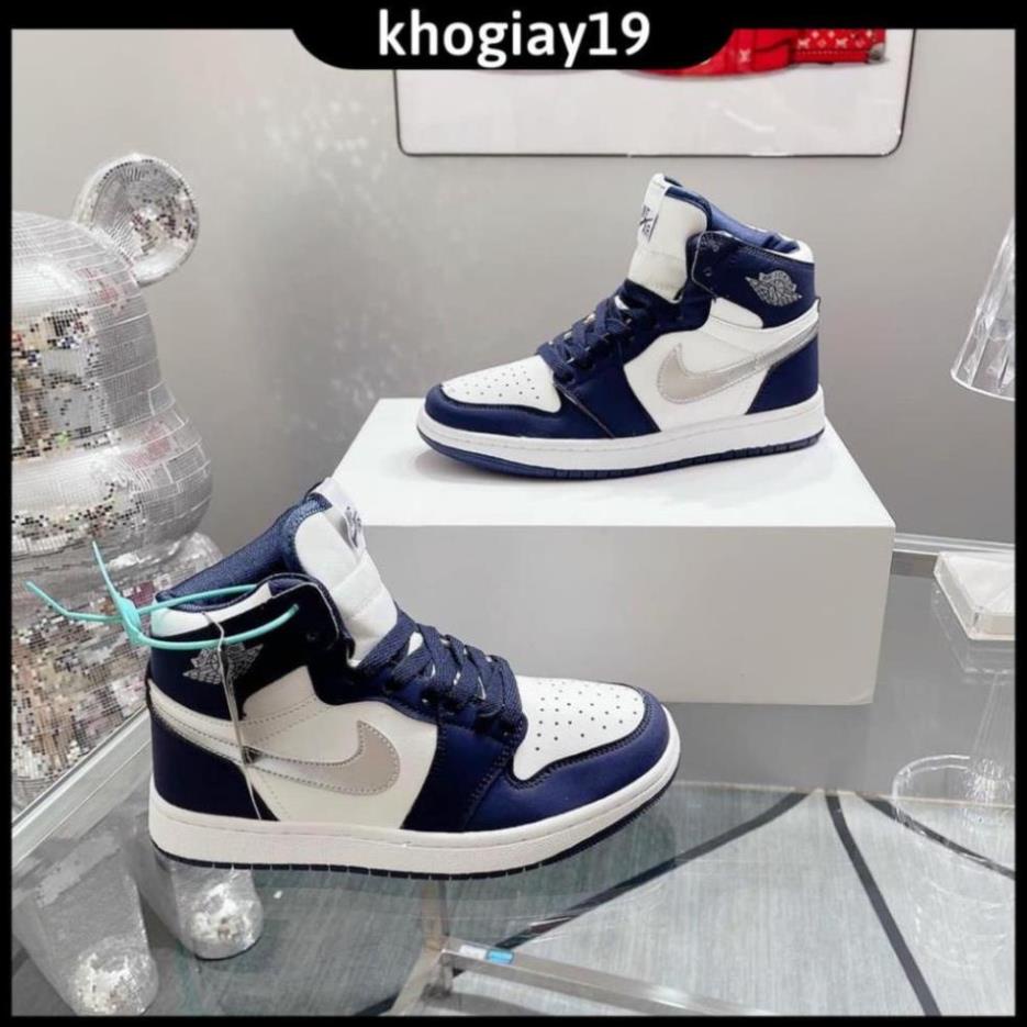 ❣️ Giày thể thao jordan xanh than cổ cao , Giày air jordan 1 navy cổ cao nam nữ mới nhất 2022 kèm dây -kd*d 🎧️