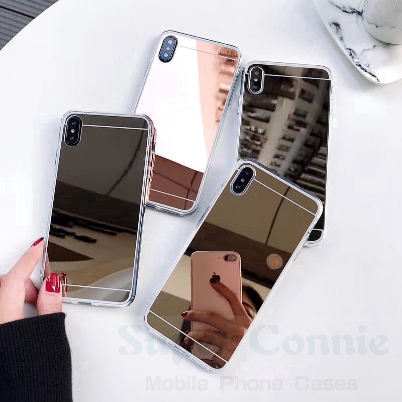 Casing Xiaomi Redmi Redmi Note7 Note8 Note5A Note 5 5pro Note 4 4X Redmi 6A Sparkly Acrylic Makeup mirror Cover