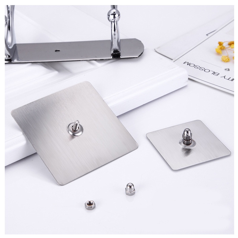 1 Móc Treo Đồ Dán Tường Bằng Thép Không Gỉ / PVC Không Để Lại Dấu Vết