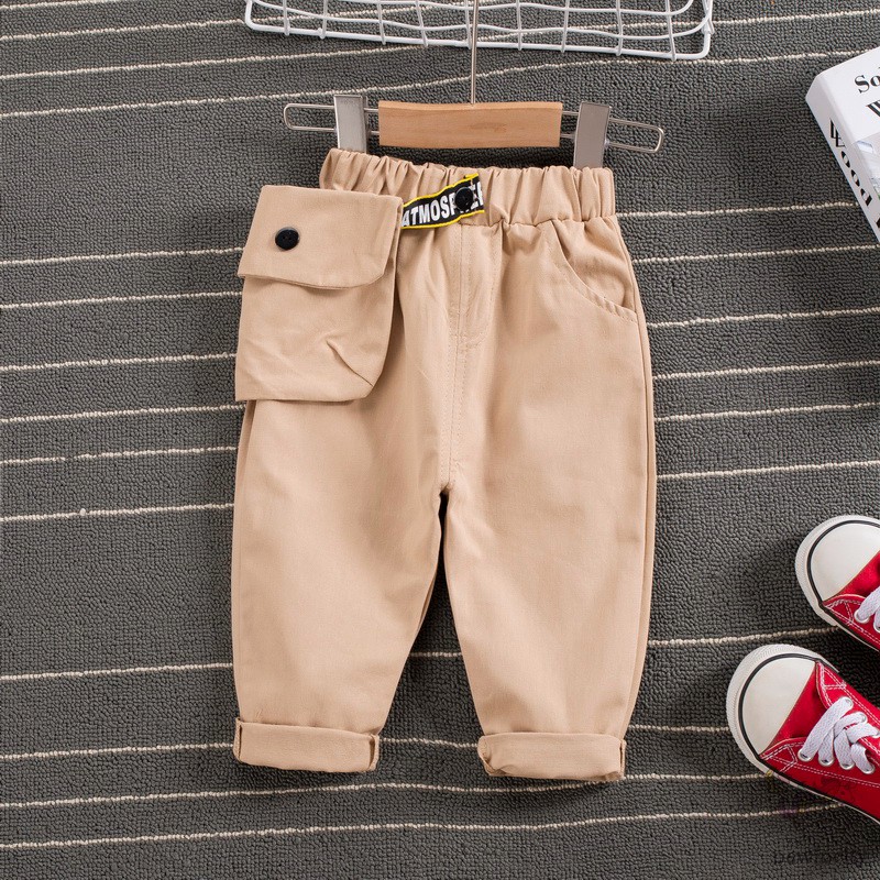 Quần Dài Màu Trơn Đơn Giản Dành Cho Bé Trai