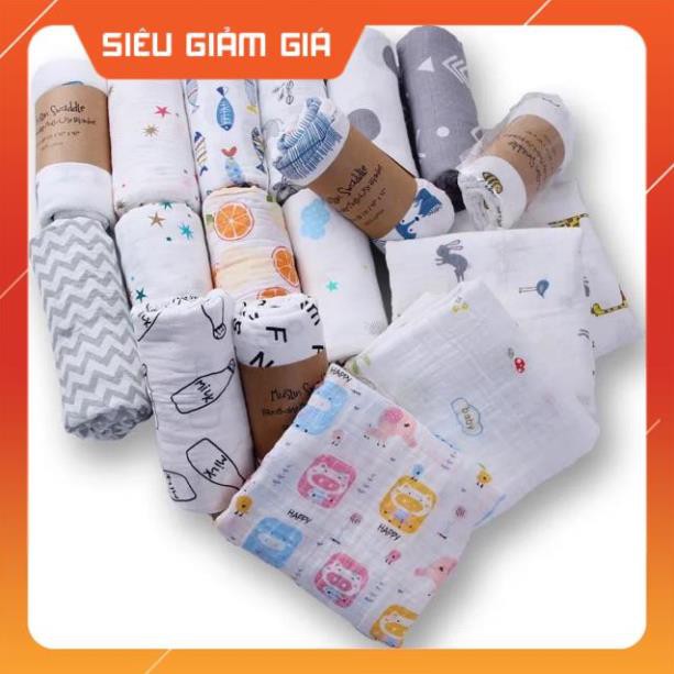 Khăn Muslin swaddle Sợi tre cho bé