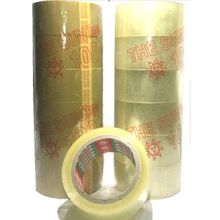 Cuộn Băng Keo Dán Thùng 100ya Sun Trong Đục