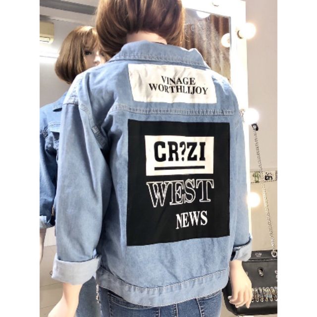 Áo khoác jean nữ