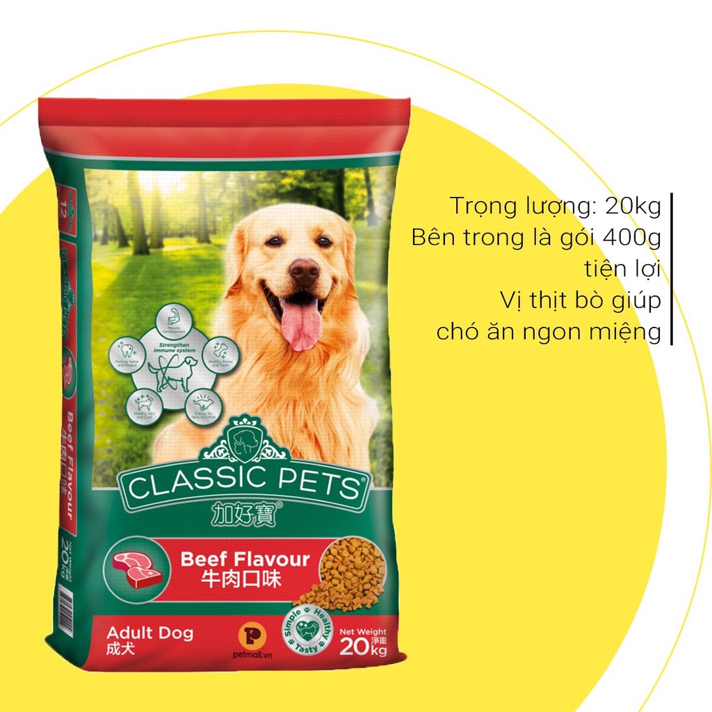 Thức ăn chó dạng hạt chó trưởng thành CLASSIC PETS - THỨC ĂN chó trên 12 tháng tuổi