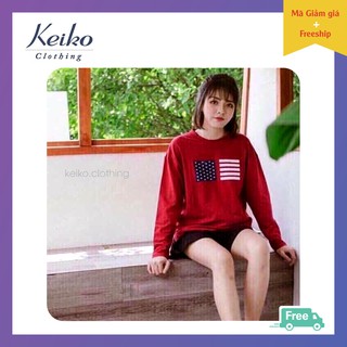 Áo tay dài "AMERICAN FLAG" bao đẹp - TD016