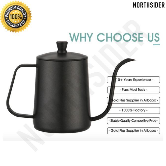 Ấm Pha Cà Phê Nhỏ Giọt Cổ Ngỗng 600Ml | Bình Pha Cà Phê Cổ Ngỗng - Màu Đen