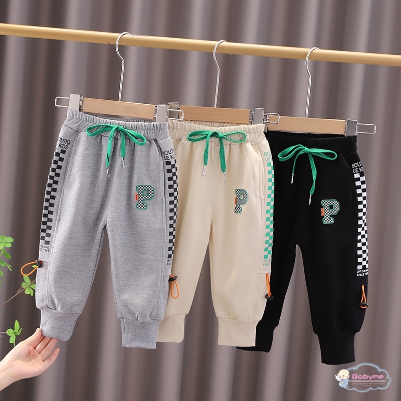 Baby Boys Trousers Kids Fashionable Sports Pants Children Letter Embroidery Comfortable Warm Long Pant