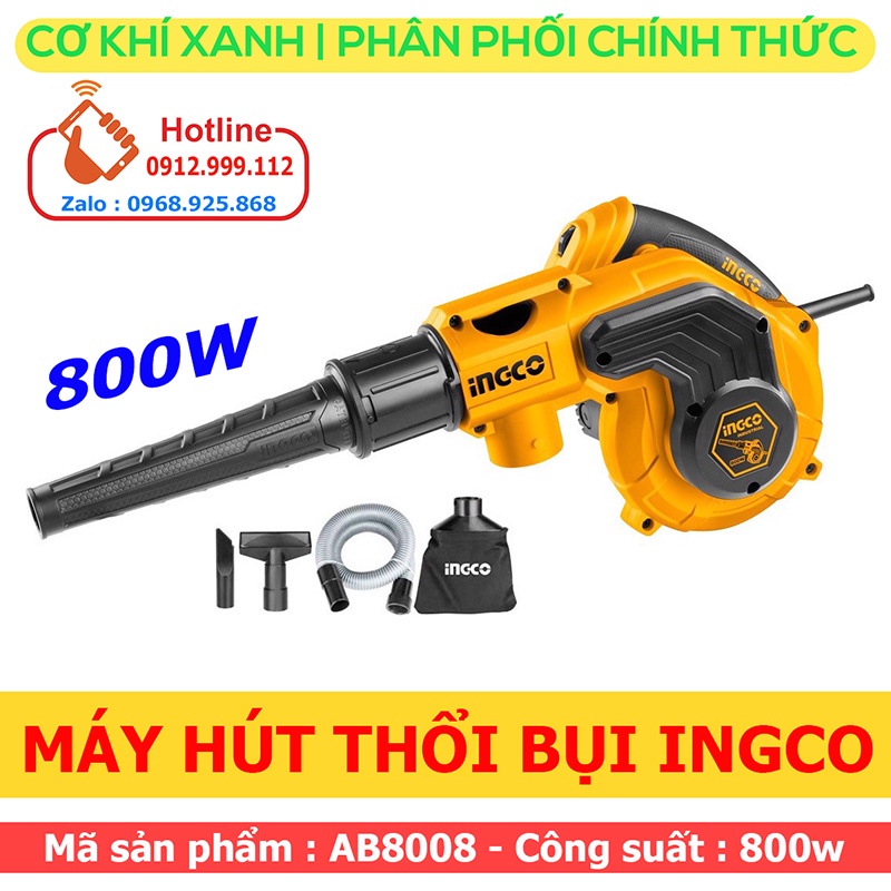 Máy hút thổi bụi 800w Ingco, máy thổi bụi cầm tay