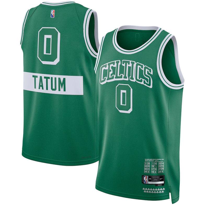 Áo Ba Lỗ Thể Thao NBA Jersey Boston Celtics No.0 Tatum Phiên Bản Kỷ Niệm Plus Size 2022