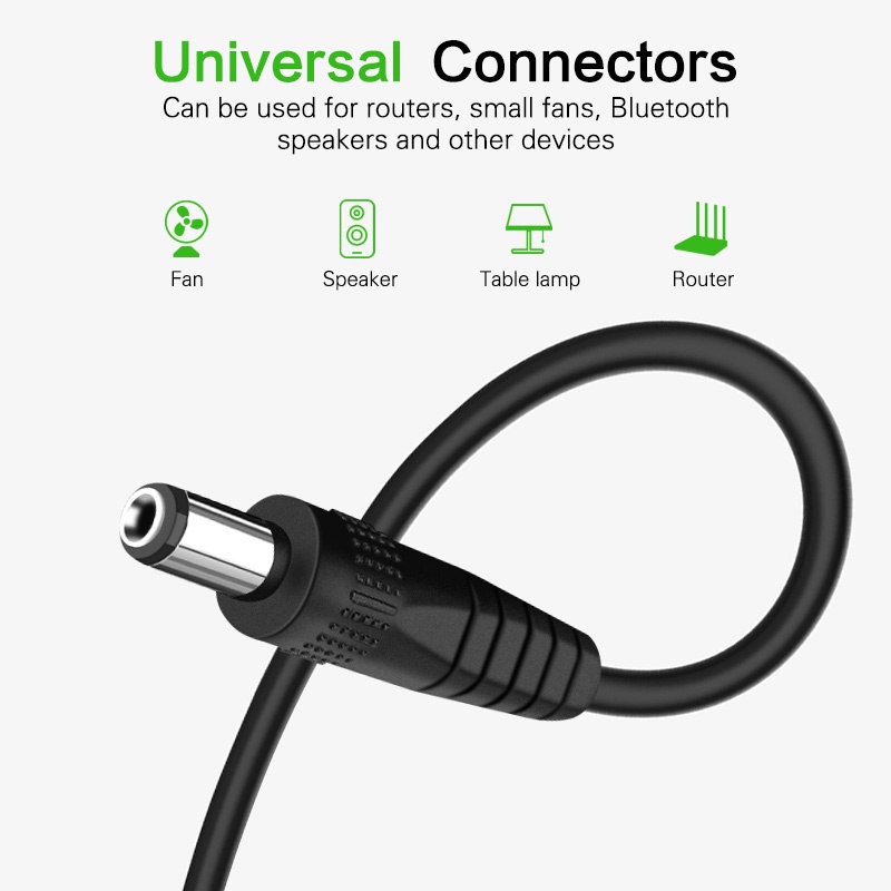 Dây Cáp Nguồn DC Đầu USB 3.5x1.35/5.5x2.1/5.5x2.5/4.0x1.7/2.5x0.7mm Chất Lượng Cao