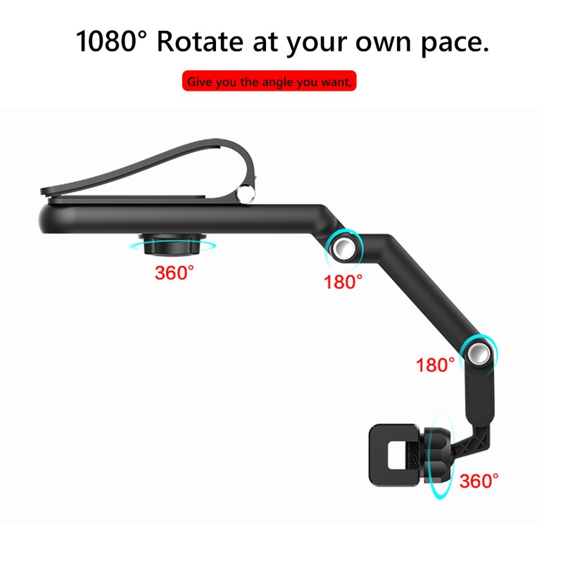 1080° Giá Đỡ Điện Thoại/GPS Thông Dụng Có Thể Xoay Tròn Cho Xe Hơi