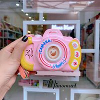 Máy Ảnh Thổi Bong Bóng Phát Nhạc Đồ chơi tự động ngoài trời có nhạc hình chú heo hồng đáng yêu cho bé