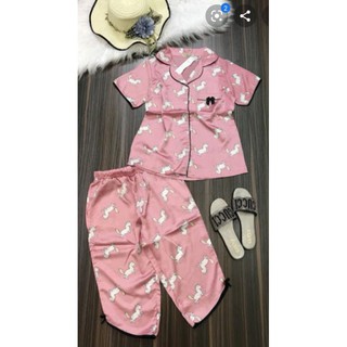 Bộ pizama hồng lửng