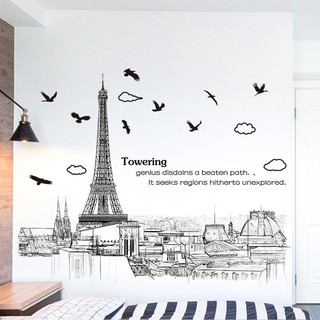 Decal dán tường tháp Pari