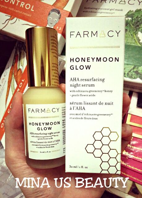 Serum trẻ hóa, sáng da, giúp da căng bóng Farmacy Honeymoon Glow AHA Resurfacing night serum