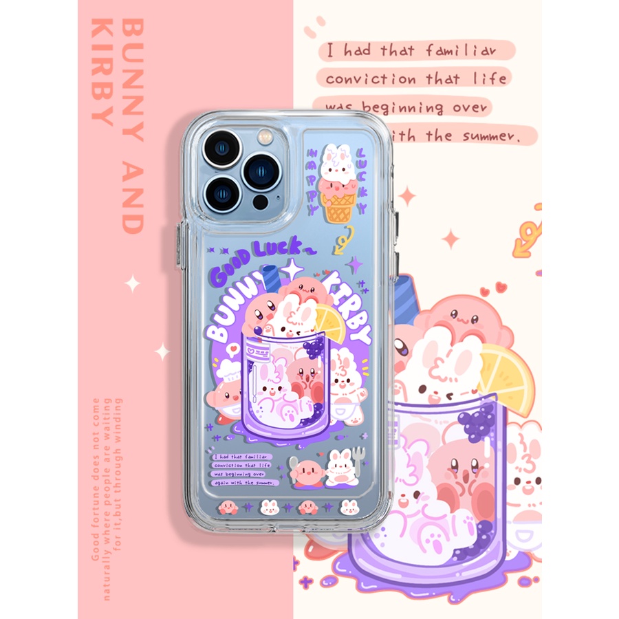 Ốp Điện Thoại Chống Sốc Chống Rơi Họa Tiết Kirby Cho iPhone 11 13 12 X XS Pro Max XR 12 13