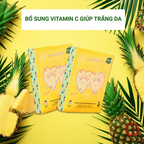 Mặt Nạ Dưỡng Trắng Da Vùng Mắt LALARECIPE HEART GOGGLE BRIGHTENING MASK_Mỹ phẩm Hàn Quốc chính hãng