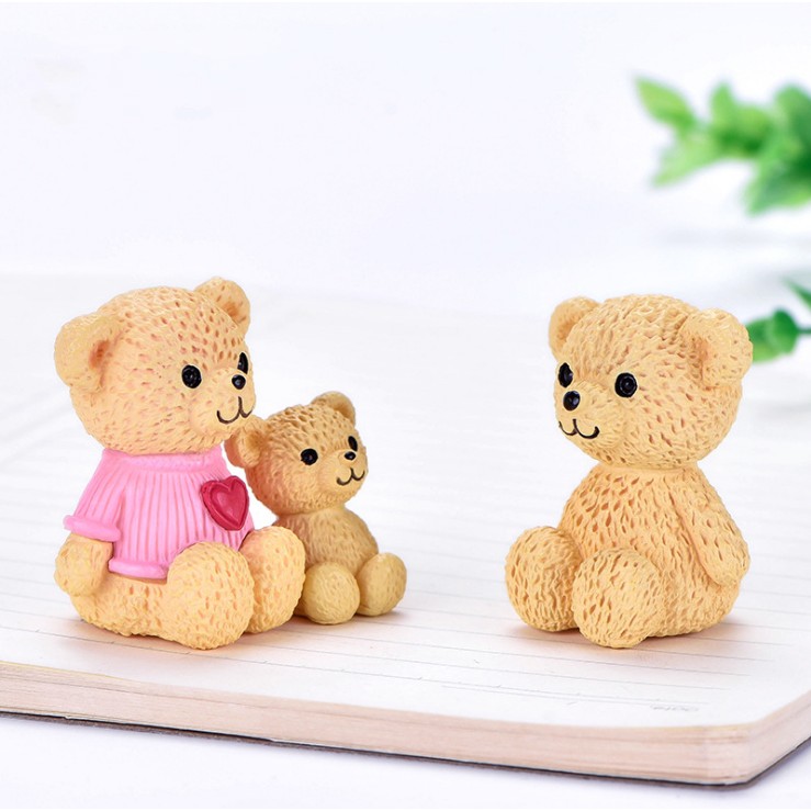 Mô hình gấu Teddy dễ thương cho các bạn làm móc khóa, DIY