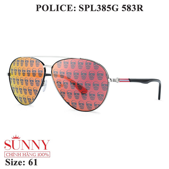 Kính mát nam nữ thời trang Police SPL385G chính hãng