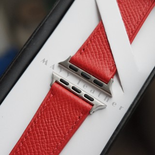 Dây Đồng Hồ Apple Watch Da Bê Epsom Màu Đỏ