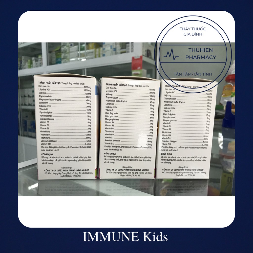 IMMUNE Kids bổ sung vitamin & acid amin giúp tăng cường sức đề kháng, trẻ ăn ngon miệng