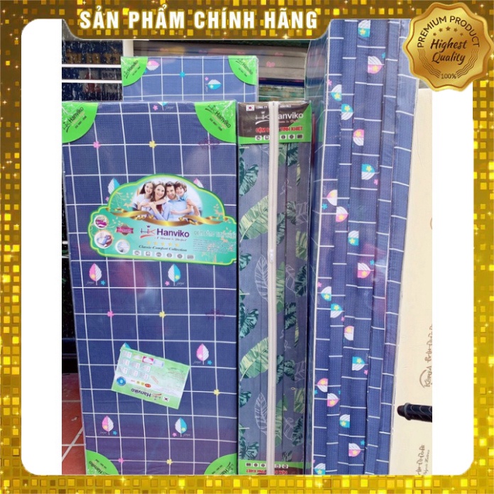 Áo bọc đệm bông ép , xốp gấp 3 khúc cotton TC 2 mặt có khóa kéo tiện lợi