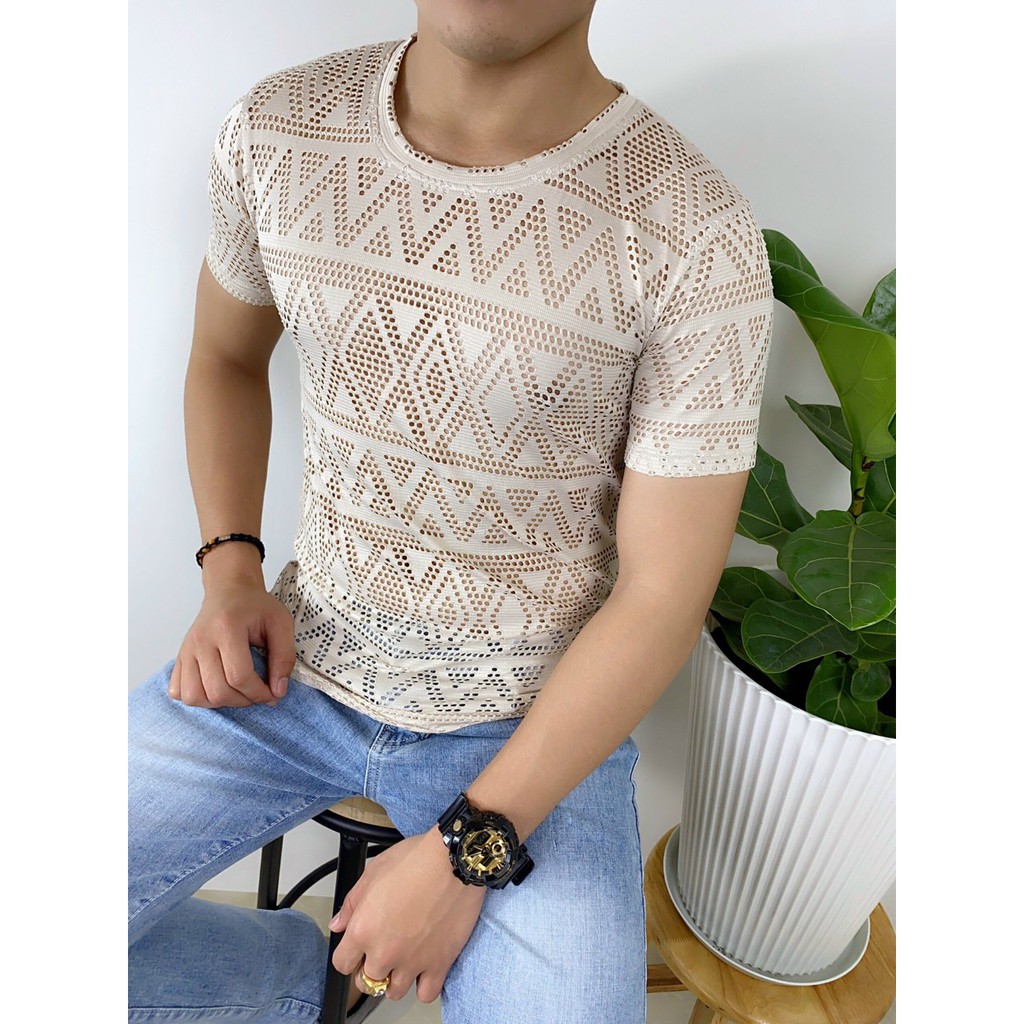 Áo thun lưới nam tay ngắn