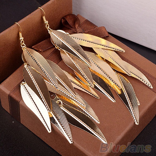 Đôi bông tai hình những chiếc lá rơi thời trang cho nữ