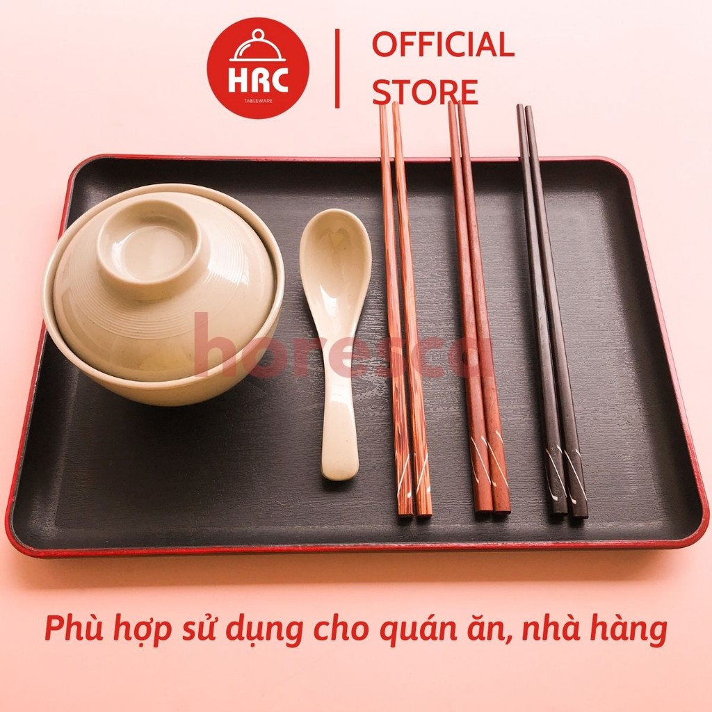 Đũa gỗ khảm cao cấp Khang Lộc Vượng (GIÁ RẺ) Đũa 100% gỗ tự nhiên đầu vuông có hoa văn khảm các loại vỉ 10 đôi