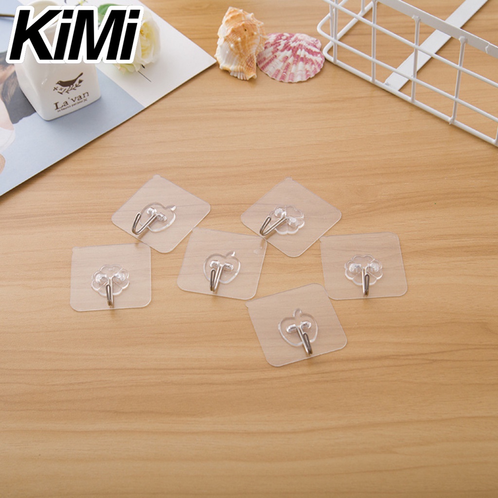 Móc Dán Tường Siêu Dính Trong Suốt Chịu Lực Lên Tới 10Kg Bề Mặt Keo Siêu Dính Hàng Dày Loại 1 - Kimi Decor