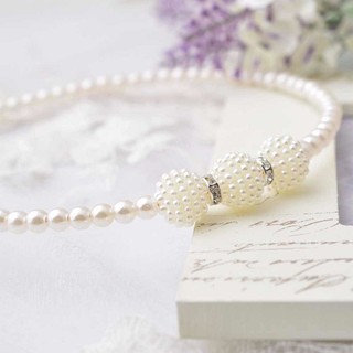 Bờm cài tóc đính hạt giả ngọc xinh lung linh cho chị em