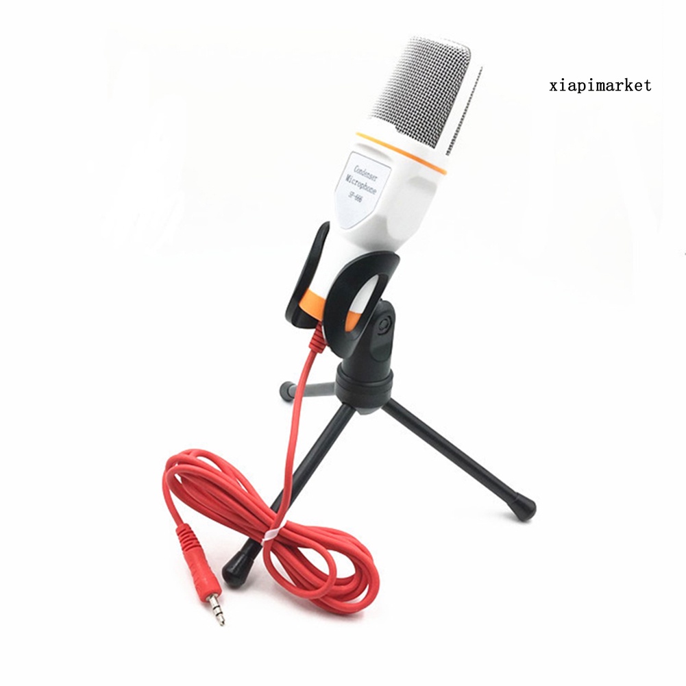 LOP_DC3.5mm Plug Computer Laptop Singing Condenser Microphone Omnidirectional Tripod