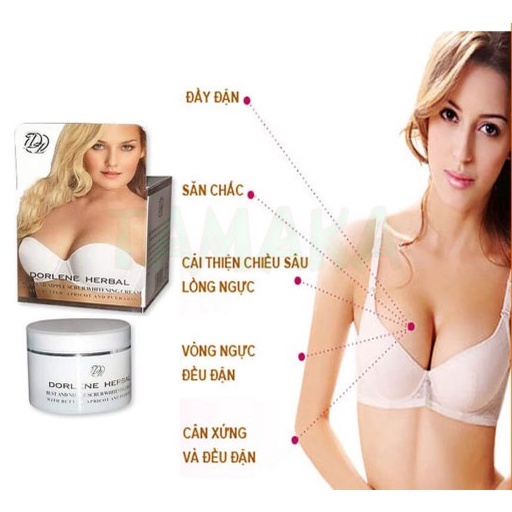 Nở ngực Dorlene Herbal tăng vòng 1 hiệu quả chăm sóc ngực săn chắc vòng 1 hồng nhũ hoa tăng size ngực