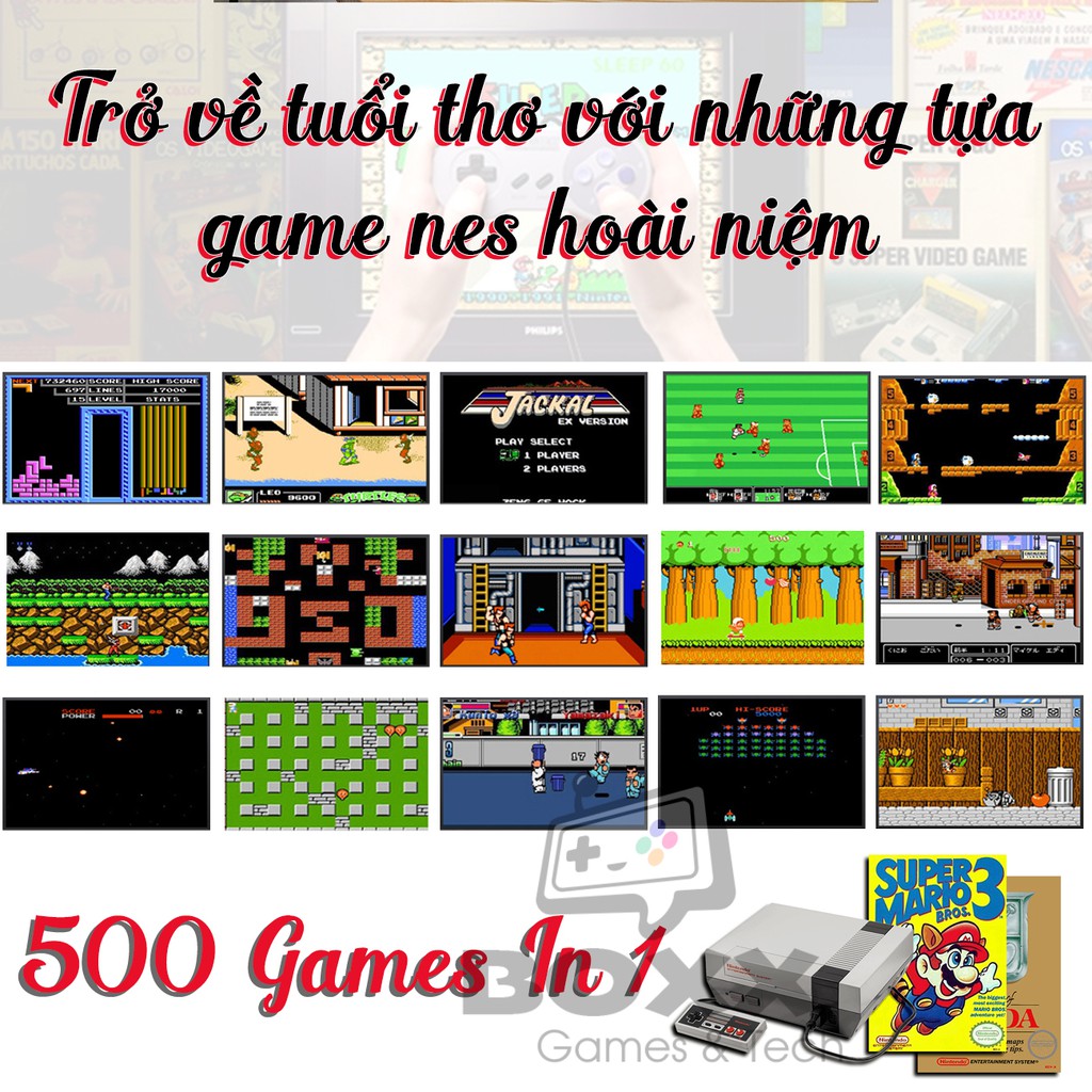 Máy chơi game cầm tay 500 game điện tử cổ điển, Máy chơi điện tử cầm tay 4 nút