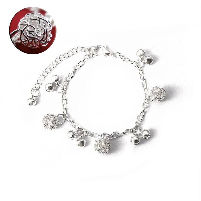 Vòng đeo tay dây xích hình hông hoa dễ thương