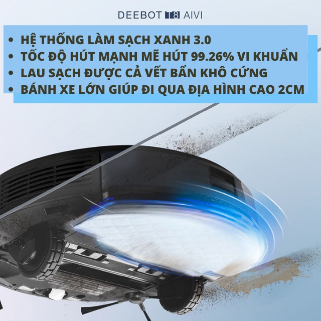 Robot hút bụi lau nhà Ecovacs Deebot T8 AIVI T8 Max T8 Power T9 power T9 Max T9 Aivi