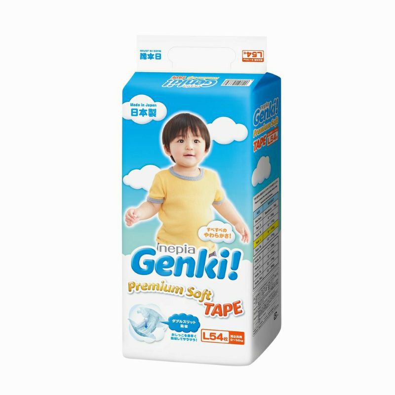 Tã dán Genki nhật bản đủ size S72/M64/L54/XL44