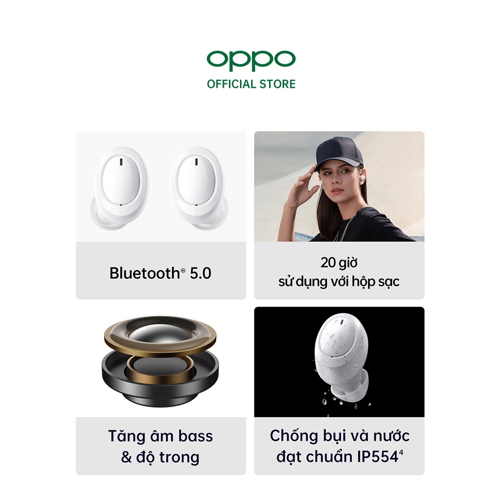 Tai nghe True Wireless Oppo Enco W11 - Hàng Chính Hãng