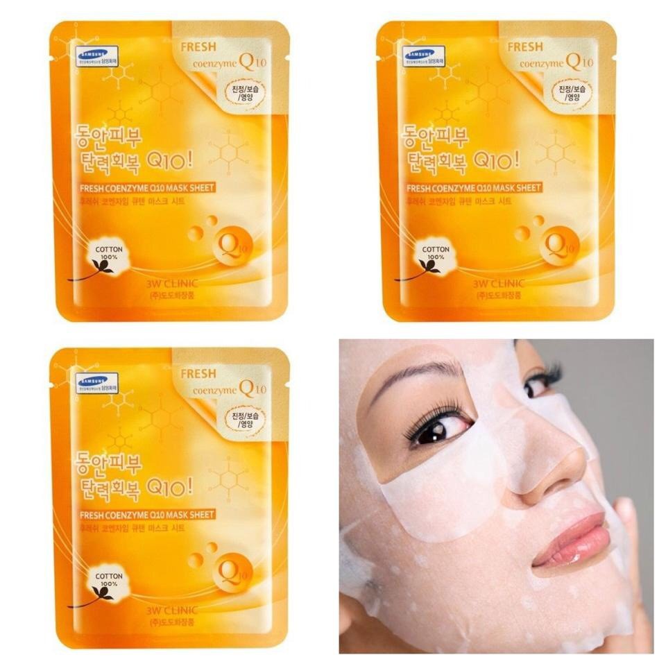 Mặt Nạ Dưỡng Da 3W CLINIC Mask Sheet Coenzym Q10 23g